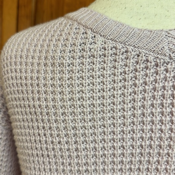 Sincerely Jules Adjustable Lavender Longsleeve Double Vneck Knit Cropped Sweater - Picture 5 of 8